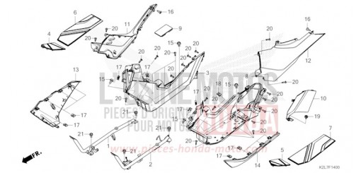 MARCHE DE PLANCHER/COUVERCLE LATERAL ADV350AP de 2023